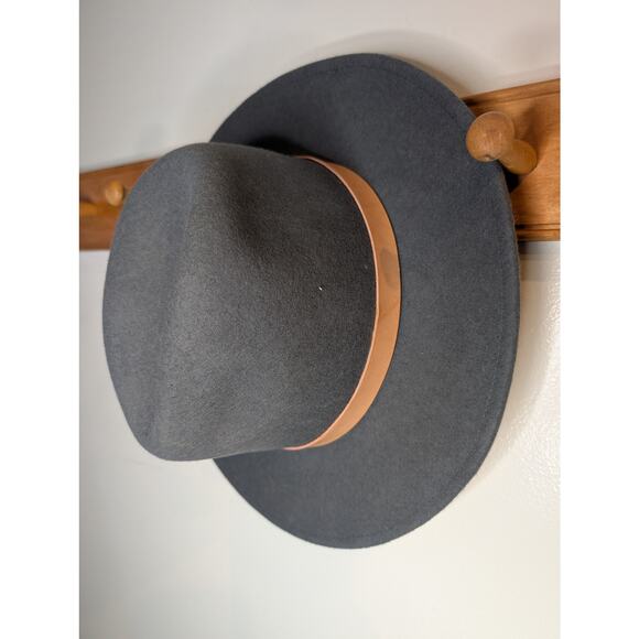 Lack of Color Gray Wool Fedora Hat Leather Band 100% Wool Western S/M main image 6
